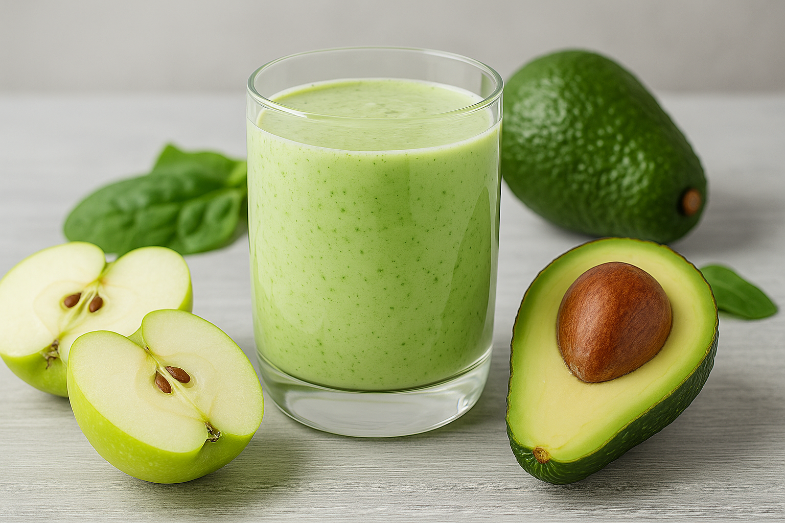 Batido de espinacas y manzana